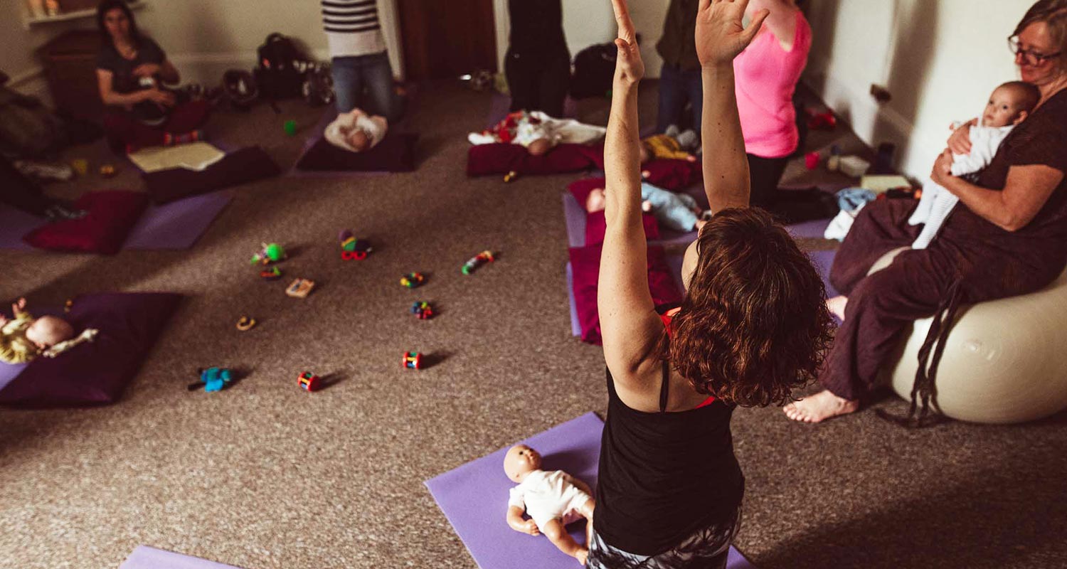 Motherhood yoga gathering